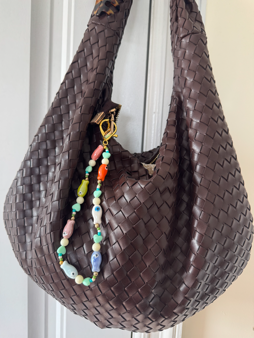 Rainbow Fish Beaded Bag Charm